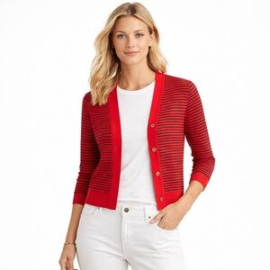 J.Crew Perfect Fit Cardigan in Stripes